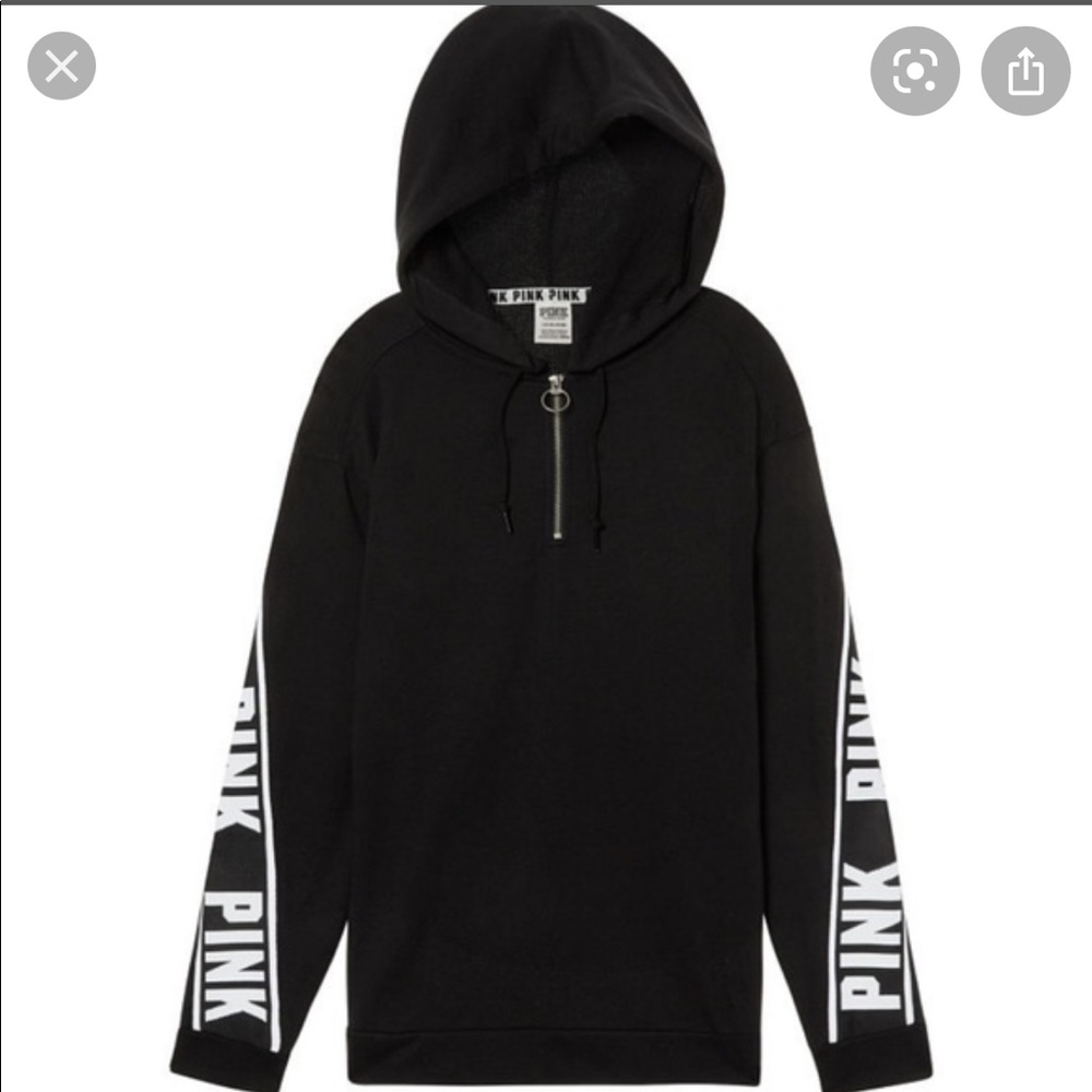 VS PINK Campus Half Zip Pullover Large